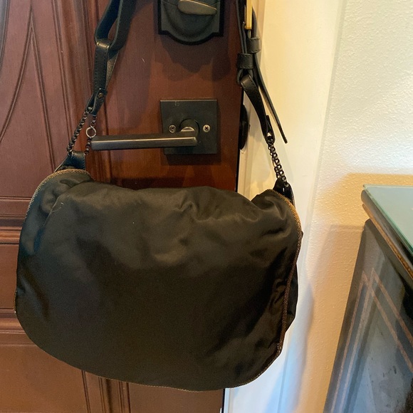 STUART WEITZMAN HOBO BAG NWOT Black nylon - Picture 1 of 5